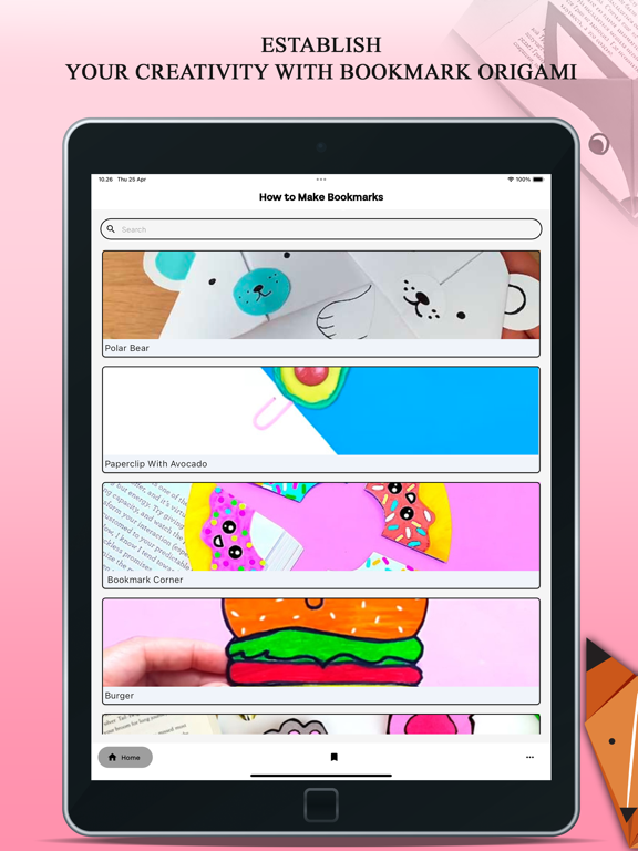 How to make bookmarks iPad  Screenshots