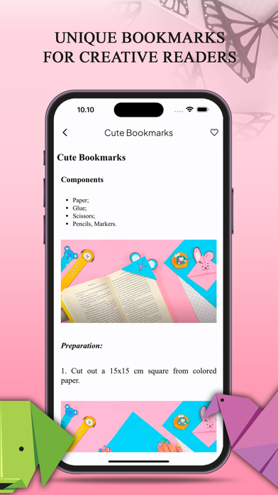 How to make bookmarks Screenshots