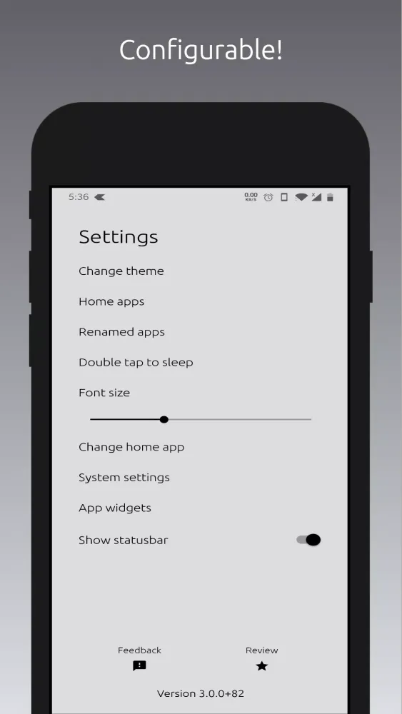 Screenshot di Aero - Minimalist Launcher