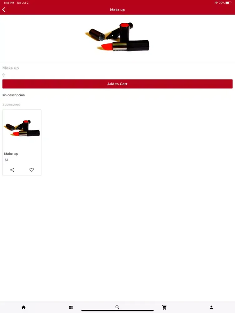ภาพหน้าจอของ Kommerce UK iPad 