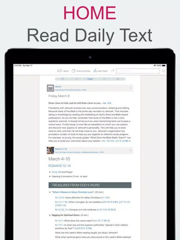 Examining The Scriptures Daily iPad 应用截图