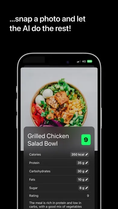 Tangkapan layar MealSnap: AI Food Log Tracker
