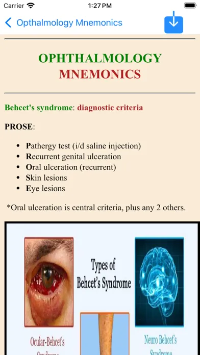All Medical Mnemonics App Screenshots