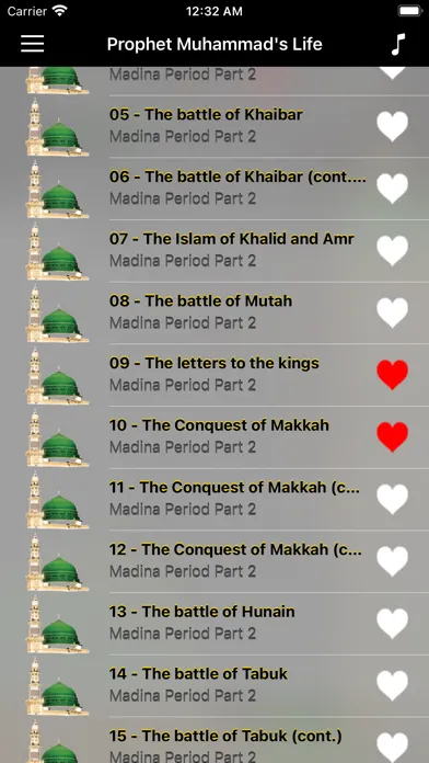 Zrzuty ekranu Life of Prophet Muhammad Audio