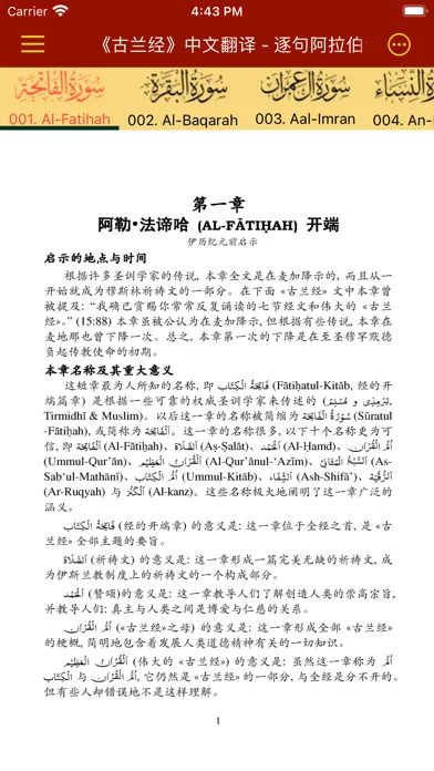 Capturas de pantalla de Quran Chinese Translation