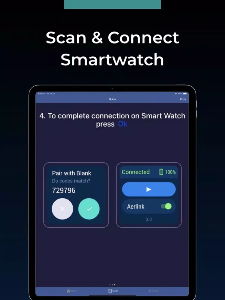 BT Notifier App for Smartwatch iPad  Screenshots