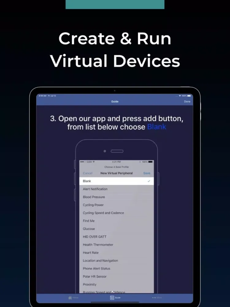 BT Notifier App for Smartwatch iPad  Screenshots