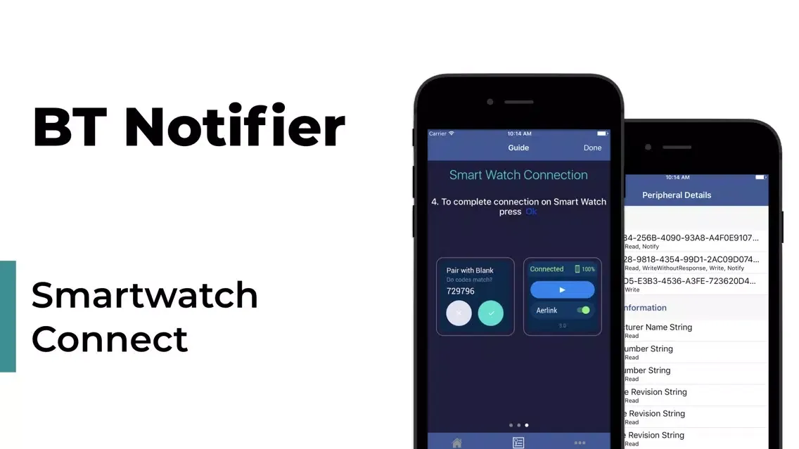 BT Notifier App for Smartwatch Screenshots