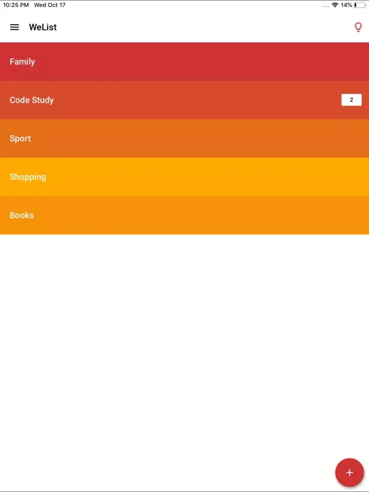 Ảnh chụp màn hình của WeList - Tasks,Reminders&To-do iPad 