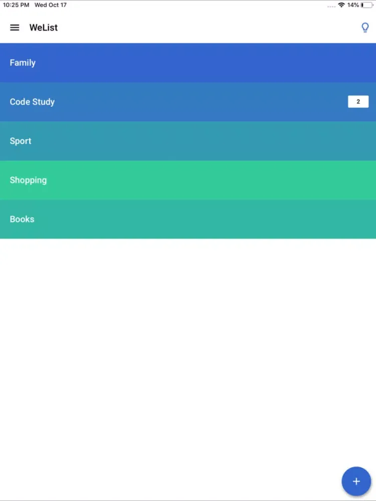 Ảnh chụp màn hình của WeList - Tasks,Reminders&To-do iPad 