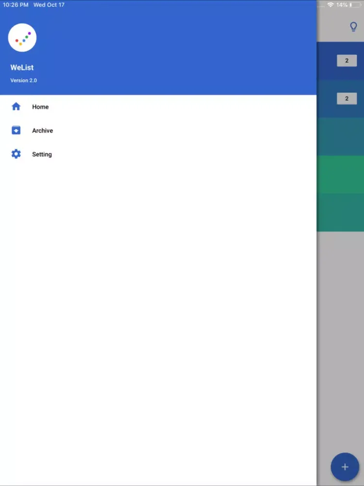 Ảnh chụp màn hình của WeList - Tasks,Reminders&To-do iPad 