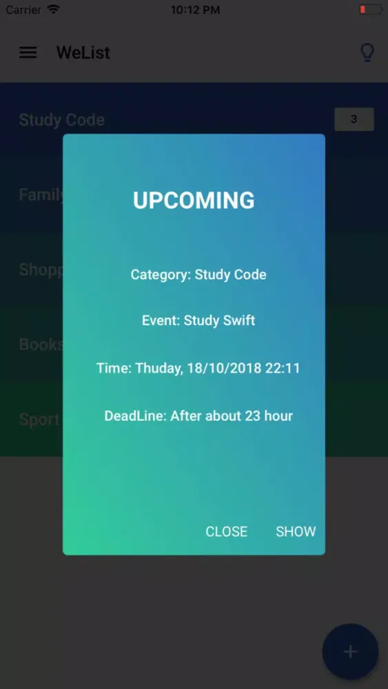 Ảnh chụp màn hình của WeList - Tasks,Reminders&To-do