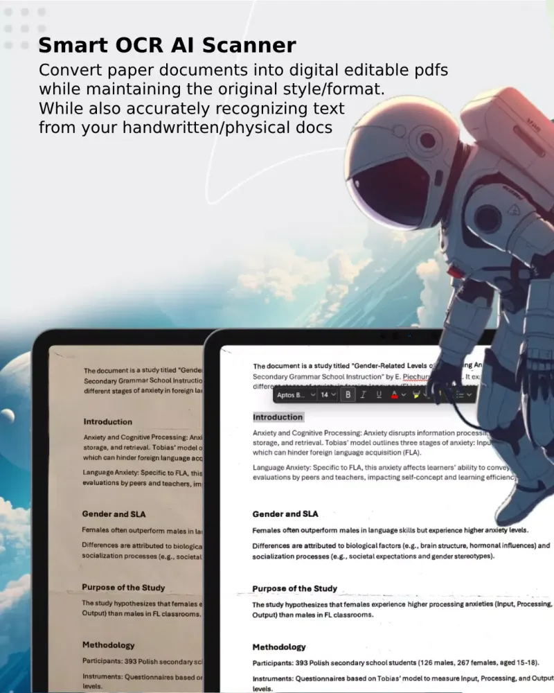 AI PDF documents OCR scanner Ekran Görüntüleri