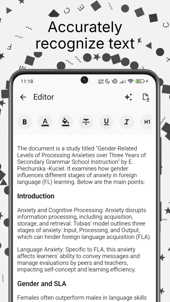 AI PDF documents OCR scanner Ekran Görüntüleri