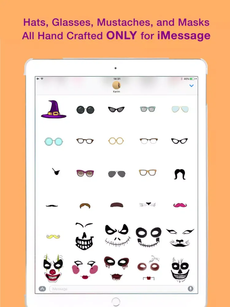 ภาพหน้าจอของ Selfie Costumes - Hats, Glasses, Mustaches iPad 