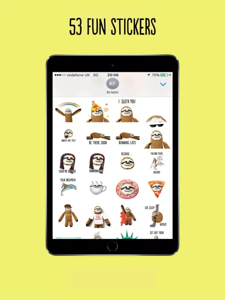 Скриншоты Super Sloth – The best ways to say it with sloth iPad 