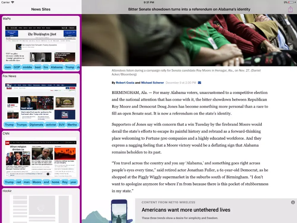 News Uniter iPad 应用截图