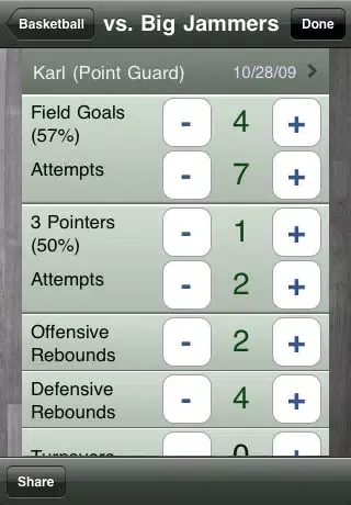 Zrzuty ekranu GameTrac - Stats Book & Score Keeper for Sports