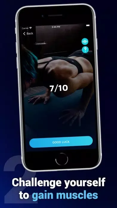 Ảnh chụp màn hình của Gain: push-ups workout