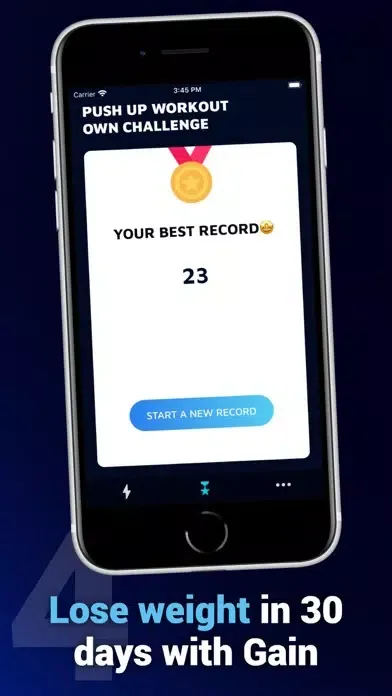 Ảnh chụp màn hình của Gain: push-ups workout