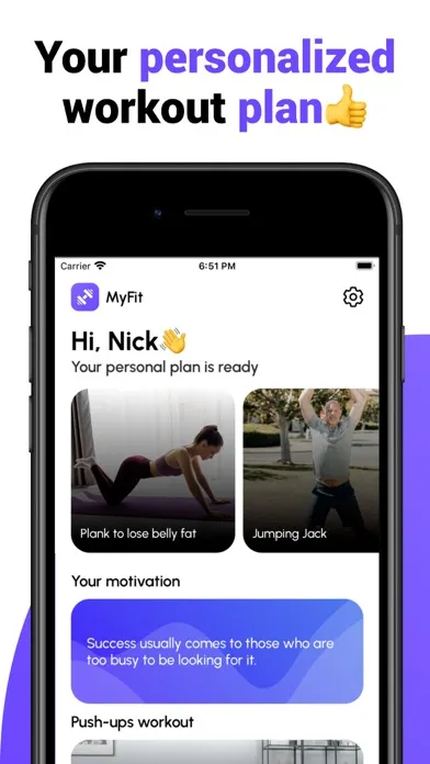 MyFit - personal workout Screenshots
