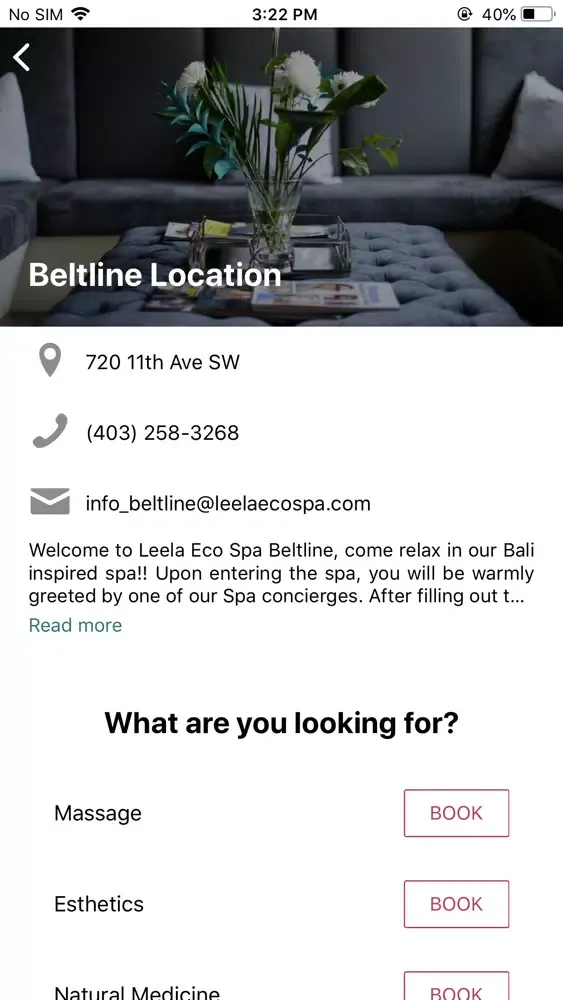 Ảnh chụp màn hình của Leela Eco Spa