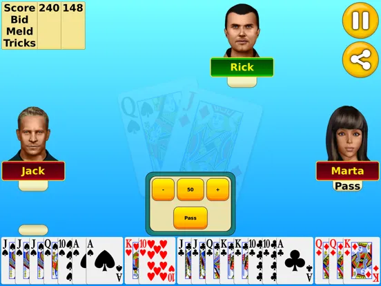 Pinochle - Online & offline iPad 应用截图