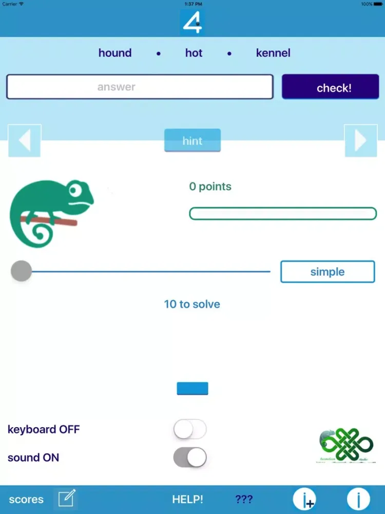 Ảnh chụp màn hình của 4SightPro - Lateral Thinking Word Challenge Game iPad 