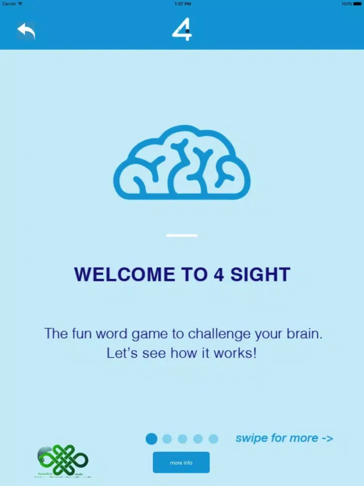 Ảnh chụp màn hình của 4SightPro - Lateral Thinking Word Challenge Game iPad 