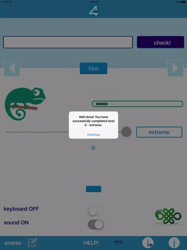 Ảnh chụp màn hình của 4SightPro - Lateral Thinking Word Challenge Game iPad 