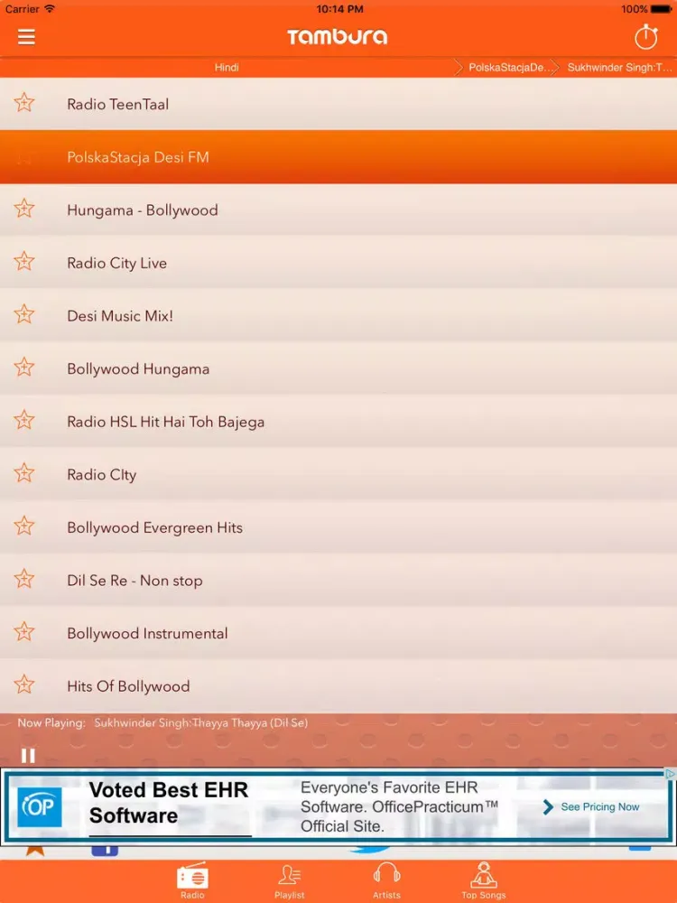 Tambura Tamil Radio : Indian Desi radio Tunein to the Latest hits iPad 应用截图