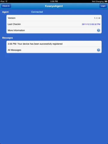 Zrzuty ekranu Kaseya Agent iPad 