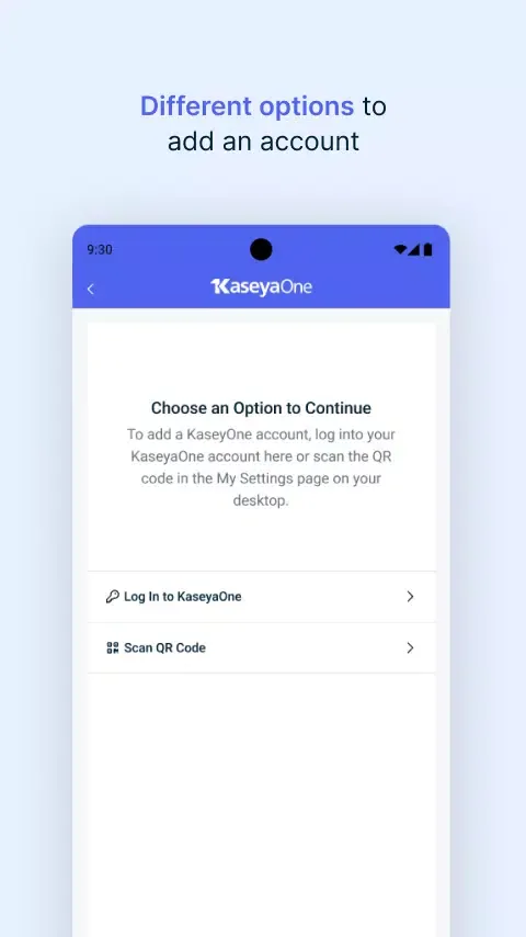 KaseyaOne Authenticator Ekran Görüntüleri