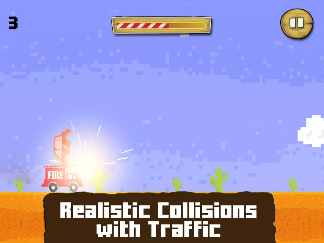 Jumpy Smashy Fire Truck Speed Racing Simulation Game iPad  Screenshots