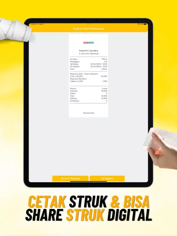 Kasmini Laundry iPad  स्क्रीनशॉट