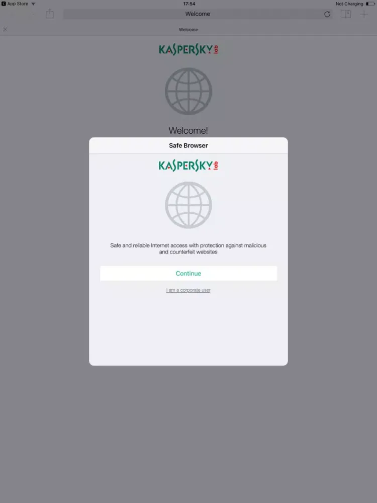 Kaspersky Safe Browser iPad  Ekran Görüntüleri