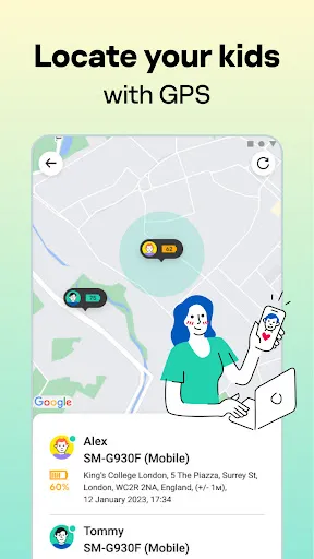 Captures d'écran de Kaspersky SafeKids with GPS