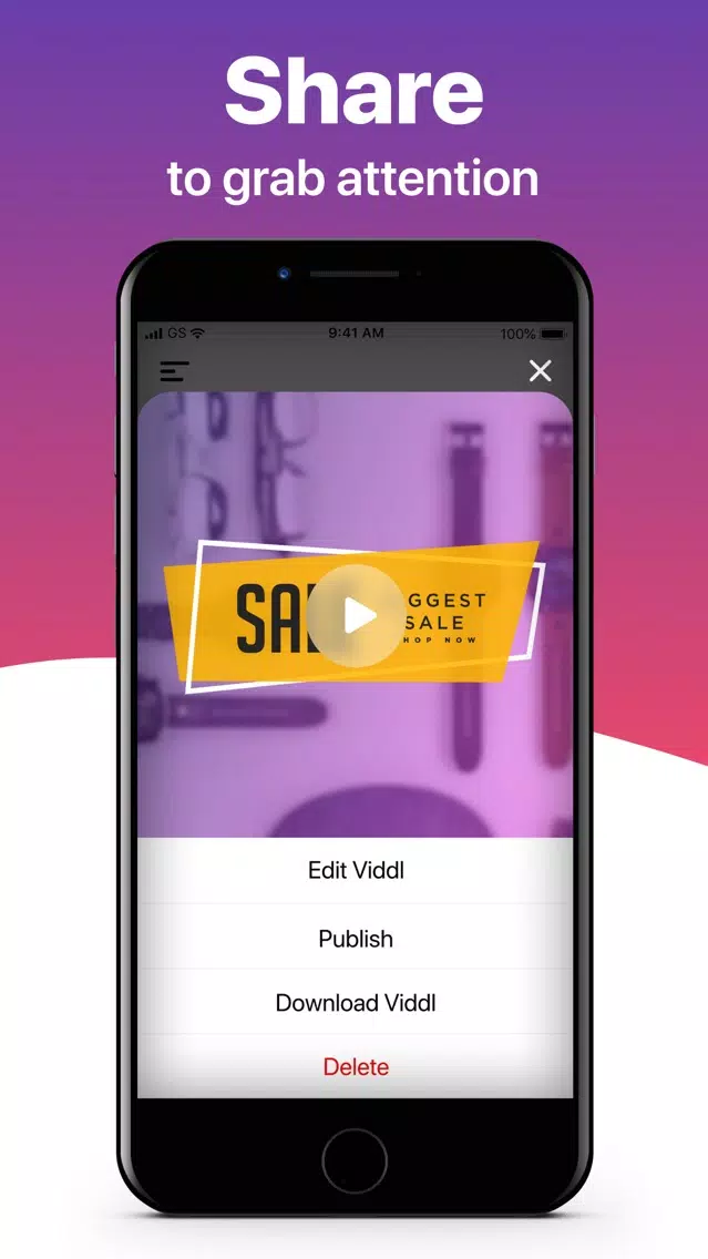 Tangkapan layar Viddl: Video Editor & Maker