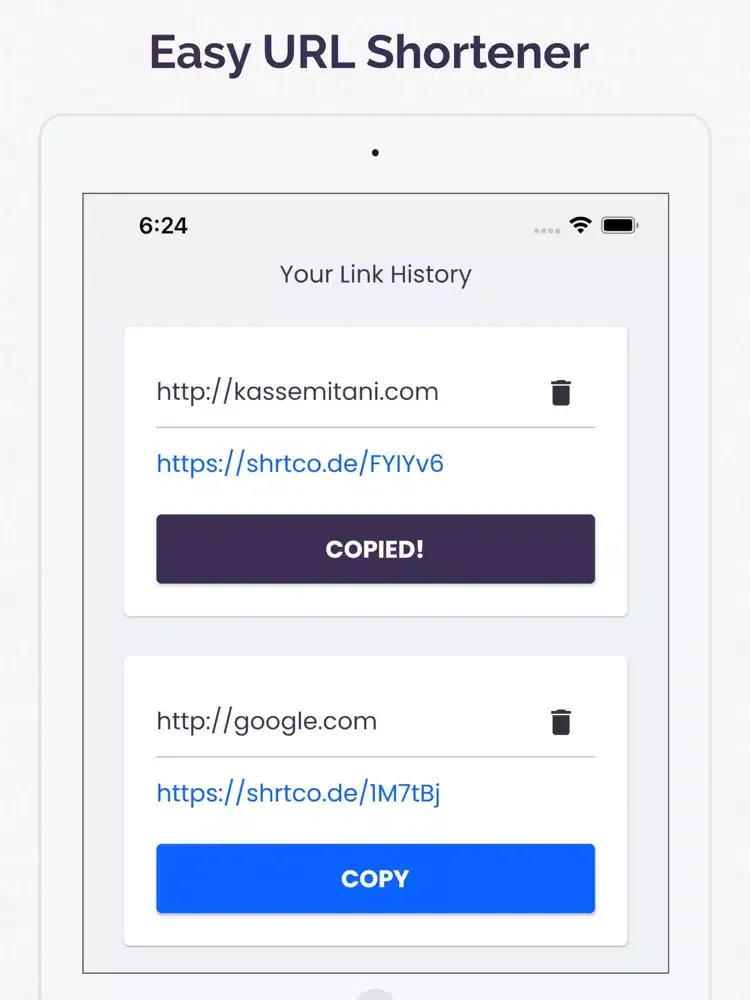 تصاویر URL Shortener iPad 