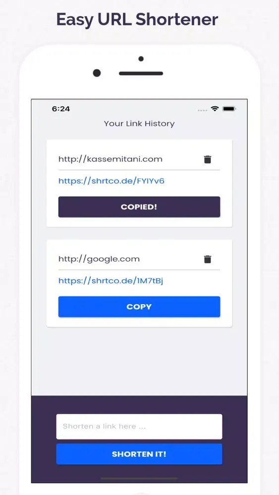 تصاویر URL Shortener