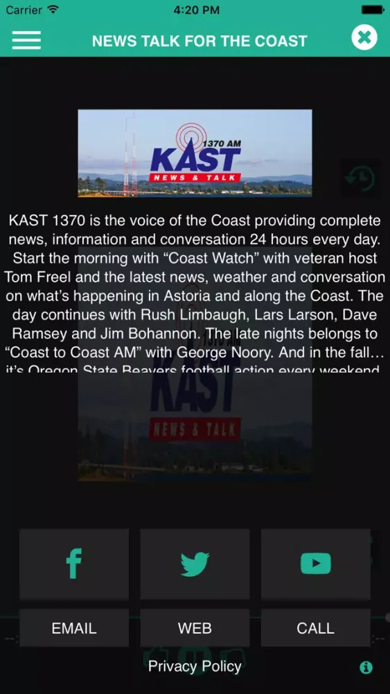 Zrzuty ekranu KAST 1370 AM