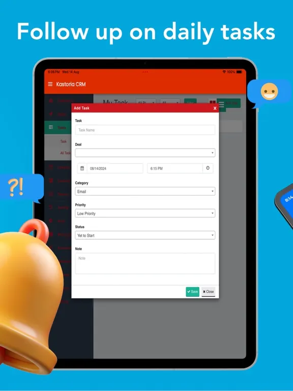 Скриншоты Kastoria CRM iPad 