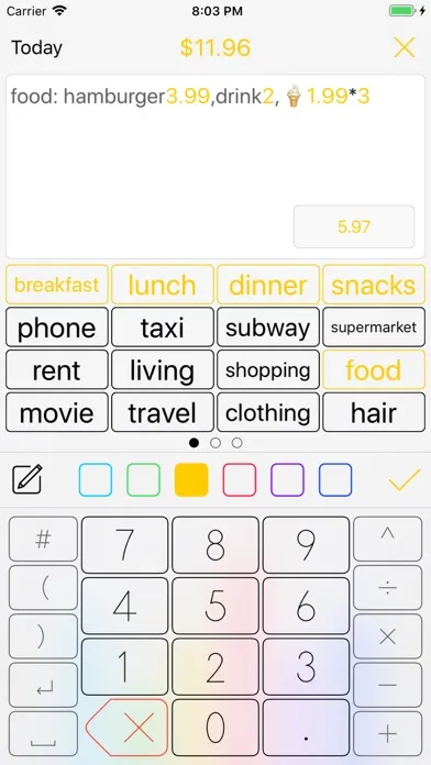 صور Color Note - easy to keep bill