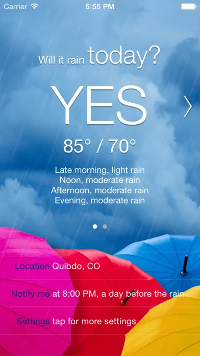 Zrzuty ekranu Will it Rain? PRO Notification