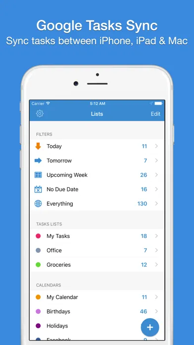 gTasks for Google Tasks Screenshots