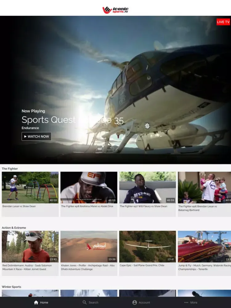 Iconic Sports TV iPad  স্ক্রিনশট