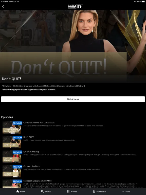 LaunchPreneurTV iPad 应用截图