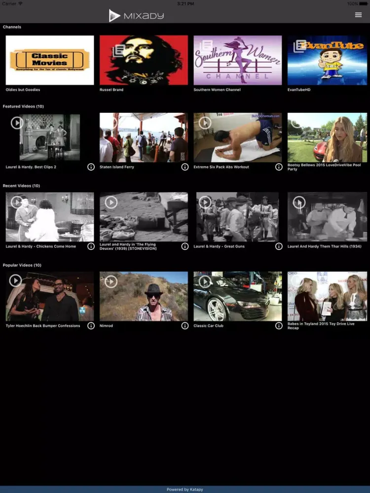 Mixady iPad 应用截图