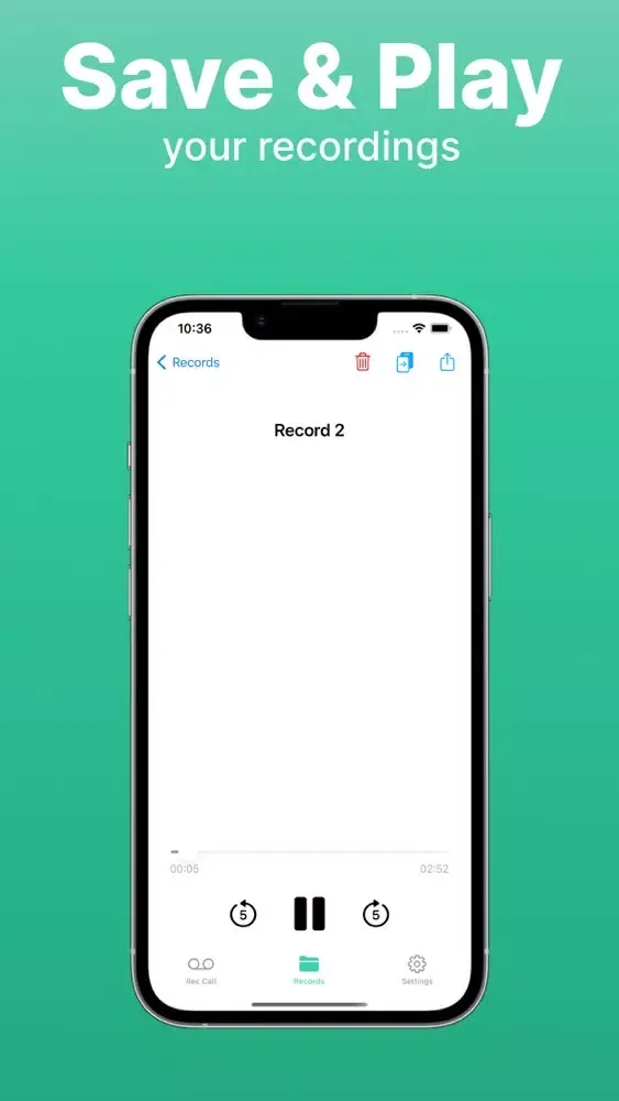 Capturas de tela do ACR: Call Recorder for iPhone