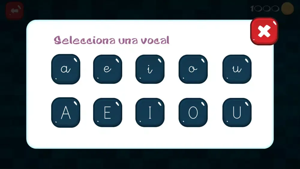 Скриншоты Panel de vocales